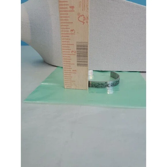 Inspirational Cuff Bracelet Gift Stainless Steel Engraved Bangle - Picture 11 of 11